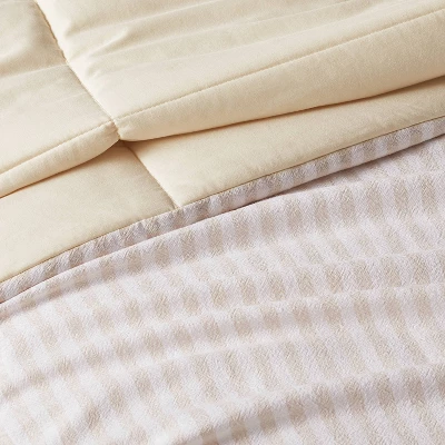 Heavyweight Linen Blend Stripe Comforter & Sham Set - Casaluna™ - Image 3