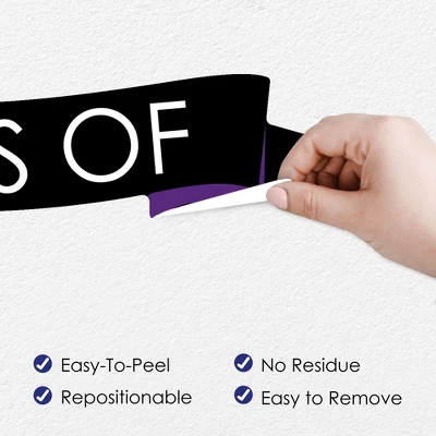 Big Dot Of Happiness Purple Class Of 2023 Graduation Party Wall Decals Set Of 20 - Image 2