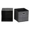 Household Essentials 11" Set Of 6 Storage Bins Black Mix