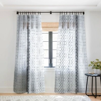 Becky Bailey Shibori Diamonds Single Panel Sheer Window Curtain - Deny Designs - Image 5