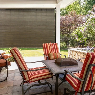 Outdoor Rayon From Bamboo Sunshades With Crank Driftwood - Radiance - Image 3