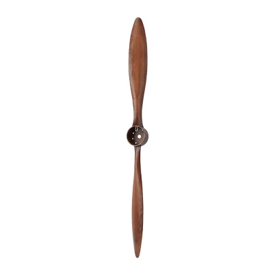 48" X 4" Metal Airplane Propeller 2 Blade Wall Decor With Aviation Detailing Brown - Olivia & May - Image 5