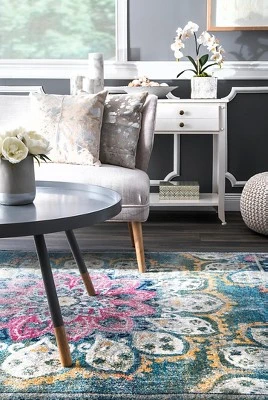 NuLOOM Kiyoko Vintage Floral Area Rug - Image 3