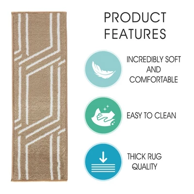 Sussexhome Modern Collection Non-Slip Carpet Stair Treads For Wooden Steps, 9" X 28" - Image 2