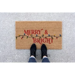 Shiraleah "Merry & Bright" Holiday Doormat