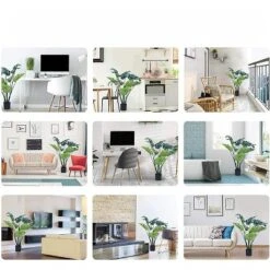 Flybold 43'' Artificial Monstera Plant - 12 Large Leaves