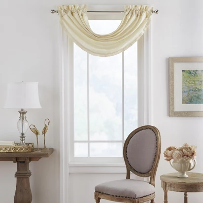 Versailles Faux Silk Waterfall Window Valance - 52" X 36"- Elrene Home Fashions - Image 8