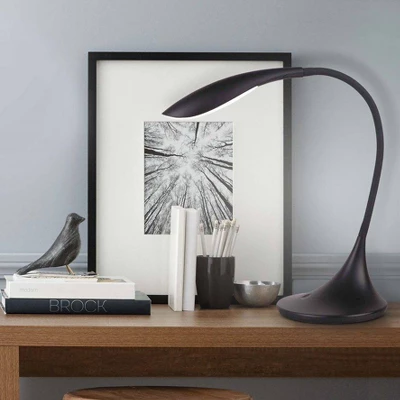 15.4" Desk Table Lamp (Includes LED Light Bulb) Black - Cresswell Lighting - Image 2