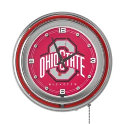 The Ohio State University Neon Clock - 14" Diameter