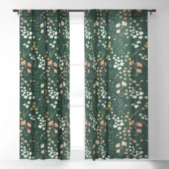 Emanuela Carratoni Meadow Flowers Theme Single Panel Sheer Window Curtain - Deny Designs