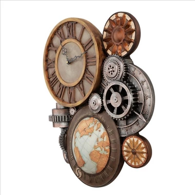 Design Toscano Gears Of Time Sculptural Wall Clock: Large - Image 2