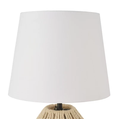 Beige 17" Braided Jute Tan Coastal Table Lamp - Nourison - Image 4