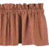 Home Collections By Raghu Newbury Gingham Red Valance, 72x15.5