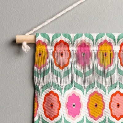 Showmemars Bright Retro Geometric Pattern Small Fiber Wall Hanging - Society6 - Image 2