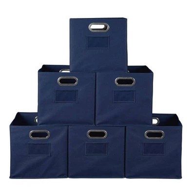Niche Cubo 6pk Foldable Fabric Storage Bin With Label Holder Blue - Image 2