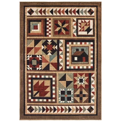 Weston Farmhouse Lodge Area Rug Brown - Captiv8e Designs - Image 3