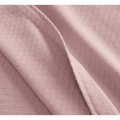 King Deluxe Woven Cotton Bed Blanket Blush - Charisma - Image 2