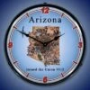 Collectable Sign & Clock | State Of Arizona LED Wall Clock Retro/Vintage, Lighted