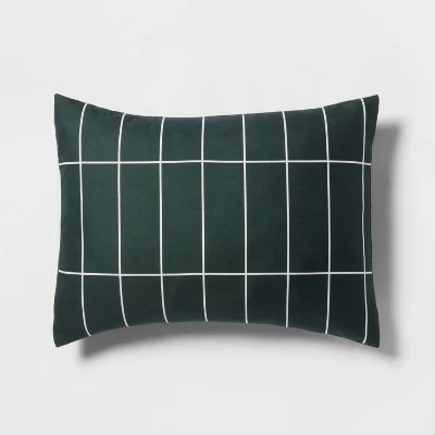 Grid Print Microfiber Reversible Comforter & Sheet Set Dark Green - Room Essentials™ - Image 7
