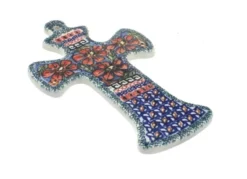 Blue Rose Polish Pottery 1089 Zaklady Cross