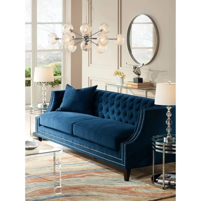 Possini Euro Design Wired Chrome Chandelier Lighting 32" Wide Modern Sputnik Art Glass 12-Light Fixture For Dining Room House Foyer Kitchen Island - Image 8