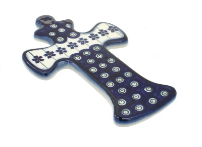 Blue Rose Polish Pottery 1089 Zaklady Cross - Image 5