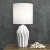 NuLOOM Bryan Ceramic 24" Table Lamp Lighting - White 24" H X 11" W X 11" D