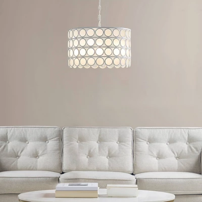 Abbot 4-Light Drum-Shaped Chandelier White - Hampton Hill - Image 3