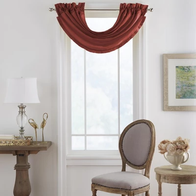 Versailles Faux Silk Waterfall Window Valance - 52" X 36"- Elrene Home Fashions - Image 7