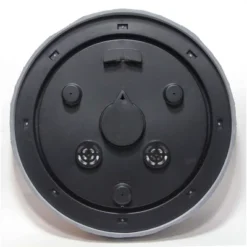 18.5" Inca II Faux Stone Outdoor Wall Clock Black - Infinity Instruments