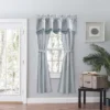 Ellis Curtain Plaza Classic Ticking Stripe Printed On Natural Ground 3" Rod Pocket Bradford Valance 58" X 15" Blue