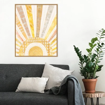 22" X 28" Boho Sunshine I By Courtney Prahl Framed Canvas Wall Art Light Brown - Amanti Art - Image 5