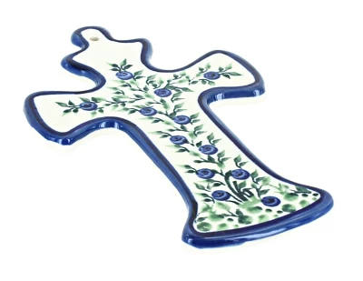 Blue Rose Polish Pottery 1089 Zaklady Cross - Image 10