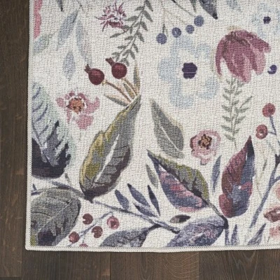 Nourison Washables Floral Indoor Non-Skid Area Rug - Image 3
