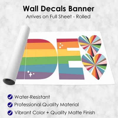 Big Dot Of Happiness So Many Ways To Be Human - Peel And Stick Pride Party Standard Banner Wall Decals - Pride - Image 4