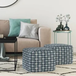 Tatum Square Pouf - WyndenHall