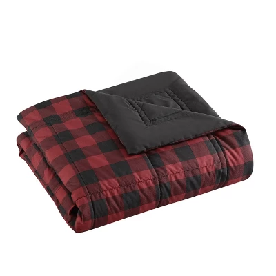 Mountain Plaid Bed Blanket Red - Eddie Bauer - Image 8