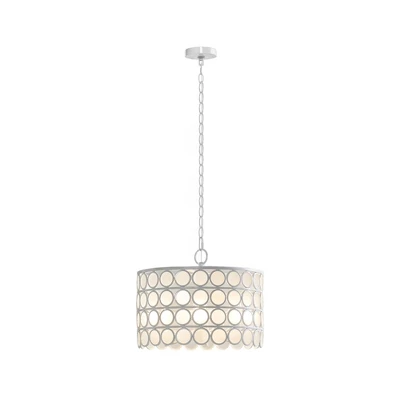 Abbot 4-Light Drum-Shaped Chandelier White - Hampton Hill
