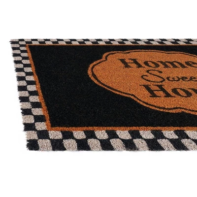 Kate Aurora Pumpkin Spice Colored Home~Sweet~Home Coir Bristled Outdoor All Season Welcome Mat - 18"x30" - Image 2