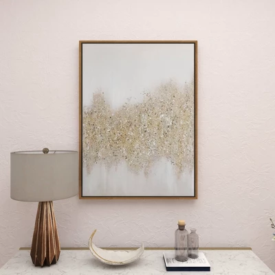 Glam Metal Abstract Framed Wall Art With Gold Frame Gold - CosmoLiving By Cosmopolitan - Image 5