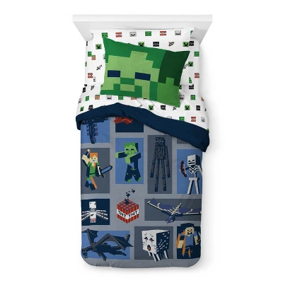 Saturday Park Minecraft Emblematic 100% Organic Cotton Bed Set