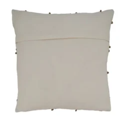 Saro Lifestyle Dori Embroidered Throw Pillow With Down Filling, White, 18" X 18"