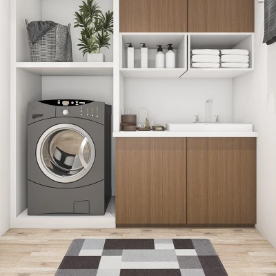 World Rug Gallery Modern Boxes Design Anti Fatigue Standing Mat - Image 6