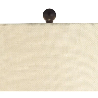 360 Lighting San Marcos Modern Coastal Table Lamp 27" Tall Natural Wicker Oatmeal Drum Shade For Bedroom Living Room Bedside Nightstand Office Kids - Image 2