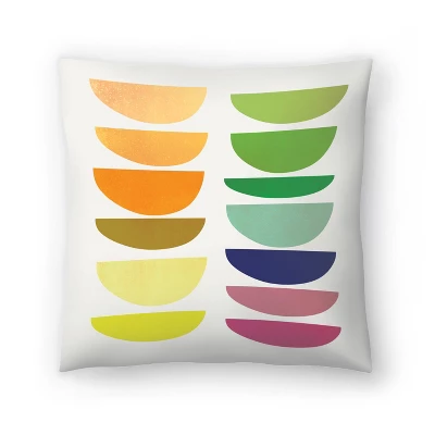 Americanflat Rainbow Half Moons Throw Pillow By Digital Keke - Image 3