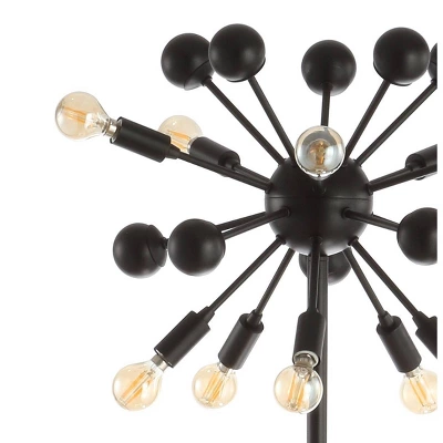 63" Metal Sputnik Floor Lamp (Includes LED Light Bulb) Black - Jonathan Y - Image 3