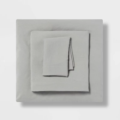 Twin/Twin XL Garment Washed Microfiber Solid Sheet Set - Room Essentials™ - Image 5