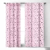Emanuela Carratoni Bubble Pattern On Pink Single Panel Sheer Window Curtain - Deny Designs