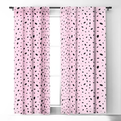 Emanuela Carratoni Bubble Pattern On Pink Single Panel Sheer Window Curtain - Deny Designs
