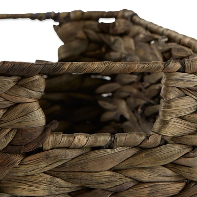 Design Imports Set Of 5 Gray Wash Hyacinth Baskets - Image 3